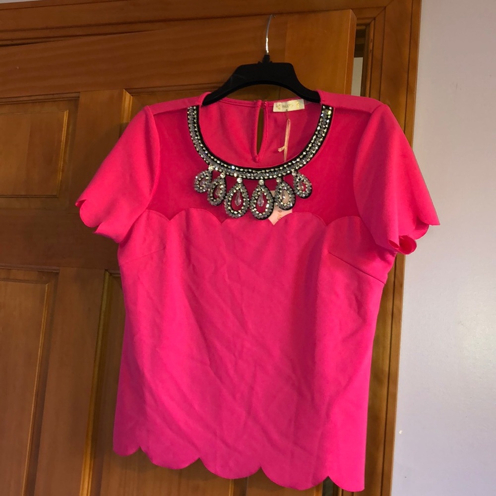 Hot pink blouse